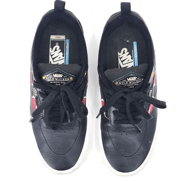 Vans Kyle Walker Pro Coral Snake Shoes Size 6.5 Mens Black Leather Skateboard - Picture 7 of 11